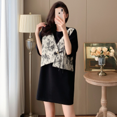 批发实拍2026夏装新款时尚气质胖妹妹连衣裙洋气大码女装显瘦裙子