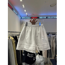 批发热销；东大门2025<b class='q'>夏季</b>时尚百搭松紧高腰蕾丝花边阔腿休闲短裤