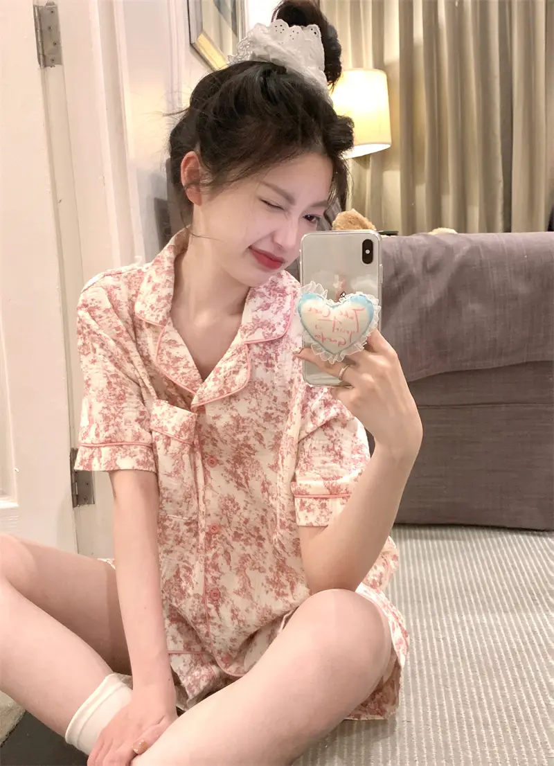 수묵화 레트로 홈웨어 세트 상세 이미지 2