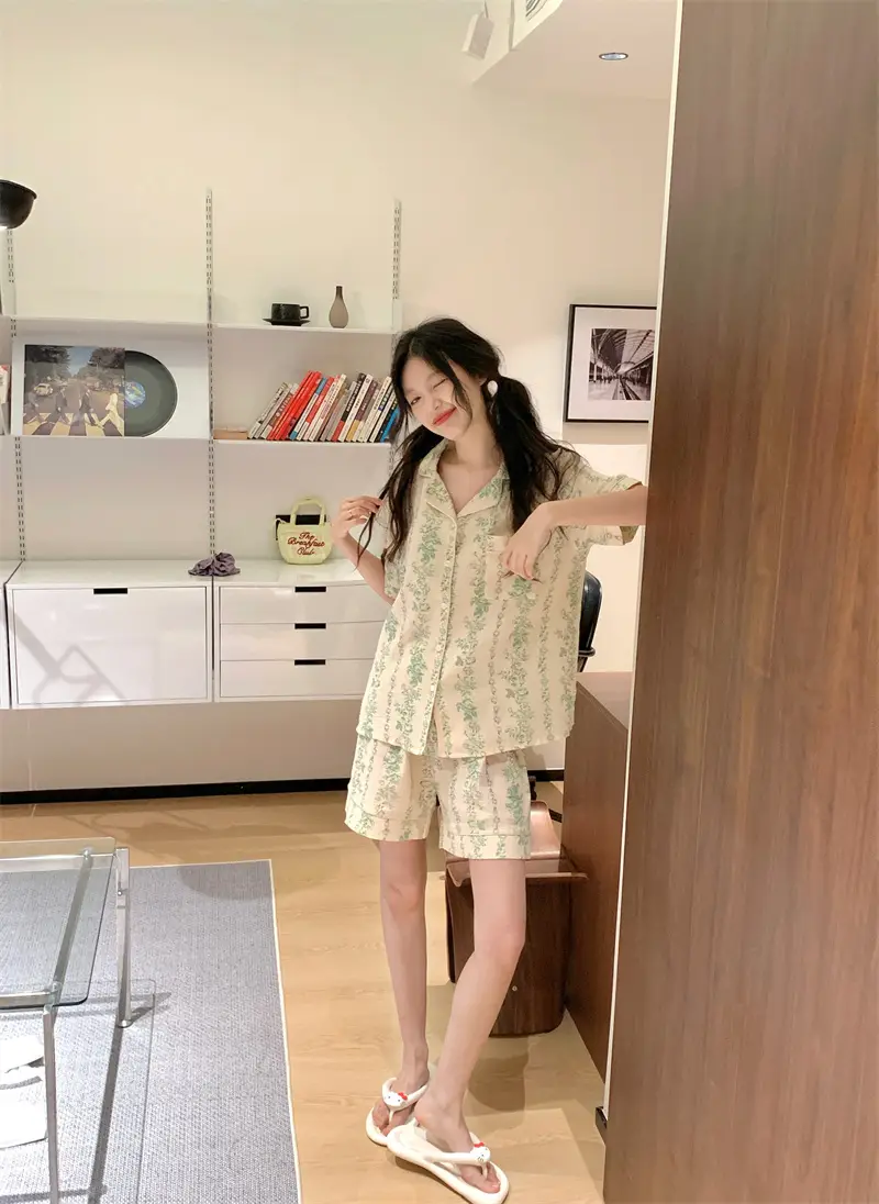 수묵화 레트로 홈웨어 세트 상세 이미지 4