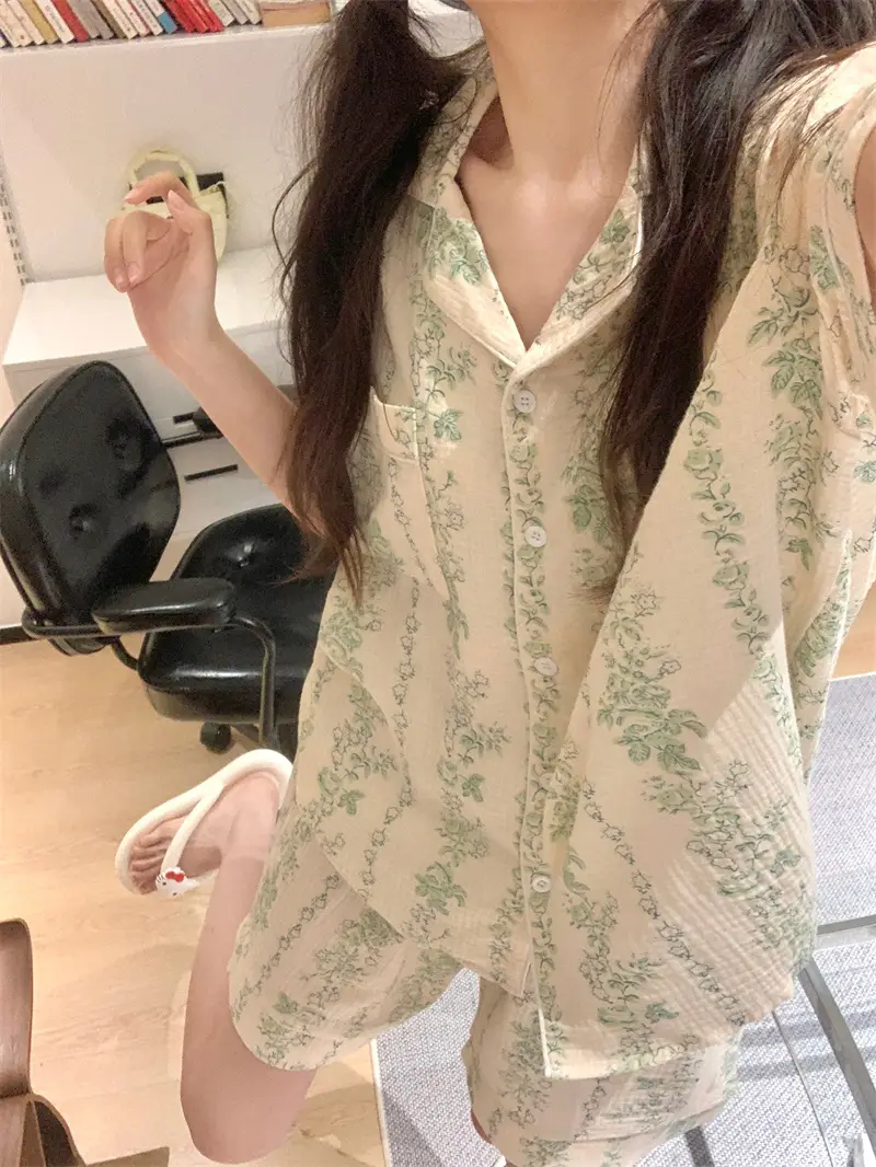 수묵화 레트로 홈웨어 세트 상세 이미지 5