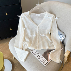 批发实拍 大货 2026春季新款ins防晒衫冰丝针织开衫长袖防晒衣上衣女