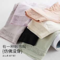 批发混色3条 60支<b class='q'>莫代尔</b>中腰<b class='q'>内裤</b><b class='q'>女</b>舒适透气蚕丝底裆蕾丝边三角裤