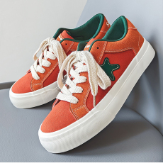 批发情侣款脏脏橘透气帆布鞋学生男板鞋2024春夏季<b class='q'>复古</b>潮流休闲鞋女鞋