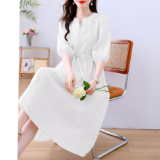 批发三色风铃裙月光小白裙定位刺绣西西亚裙含内搭纯色新<b class='q'>连衣裙</b>仙气