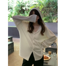 批发冰丝针织开衫女白色休闲宽松防紫外线防晒上衣女黑色雪纺外套<b class='q'>夏</b>