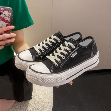 批发韩版芒果头帆布鞋女2024夏季新款百搭学生平底板鞋<b class='q'>休闲</b>鞋小白鞋女