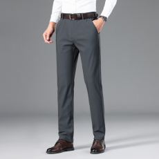 批发新款实拍春秋款中老年爸爸装透气舒适柔软<b class='q'>商务</b>直筒中老年西装裤