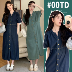 批发实拍 大码孕妇装可哺乳网红牛仔孕妇连衣裙孕妇夏装