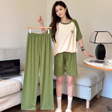批发细弟--夏季微商直播爆款仿棉睡衣女卡通甜美可爱<b class='q'>米奇</b>家居服<b class='q'>套装</b>女