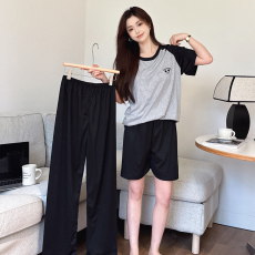 批发细弟--夏季微商直播爆款仿棉睡衣女卡通甜美可爱<b class='q'>米奇</b>家居服<b class='q'>套装</b>女