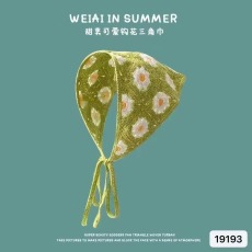 批发实价<b class='q'>夏</b>季新款花朵发带个性可爱勾花三角巾发带网红田园风爆款搭配