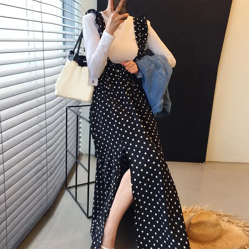 한국스타일 블랙 화이트 파스텔 점프수트 상세 이미지 13