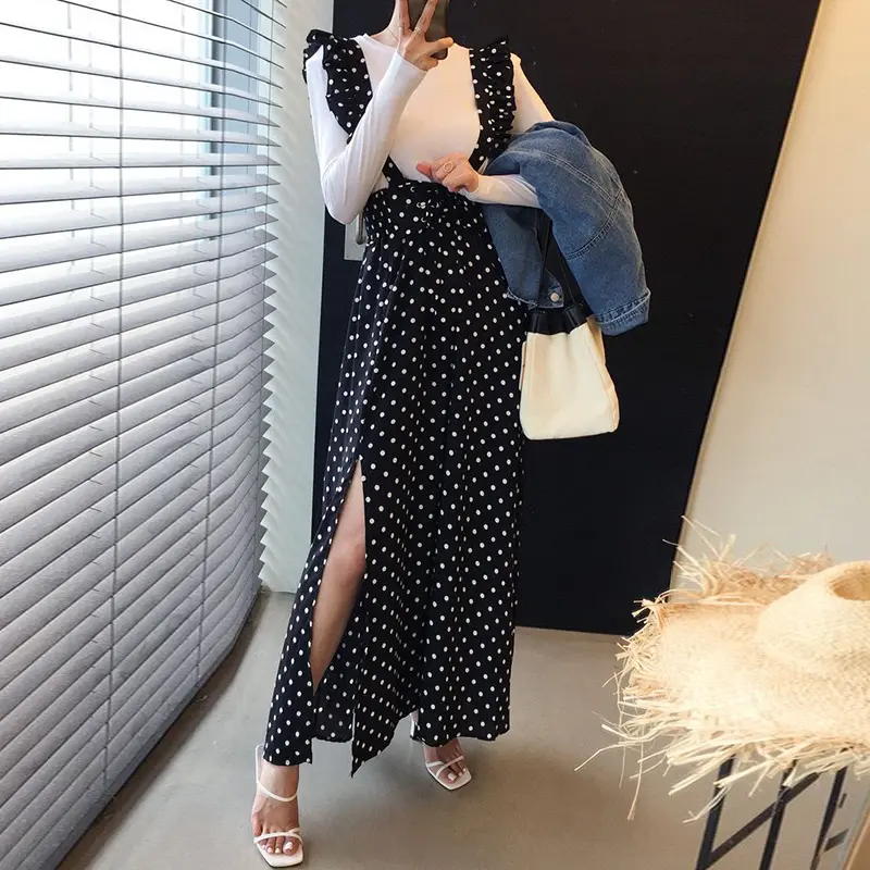 한국스타일 블랙 화이트 파스텔 점프수트 상세 이미지 14