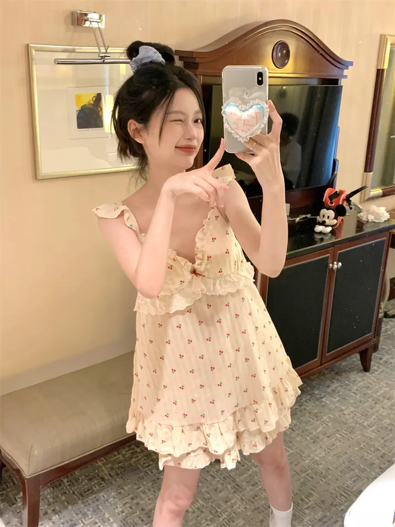 소녀 스타일 홈웨어 세트 상세 이미지 3