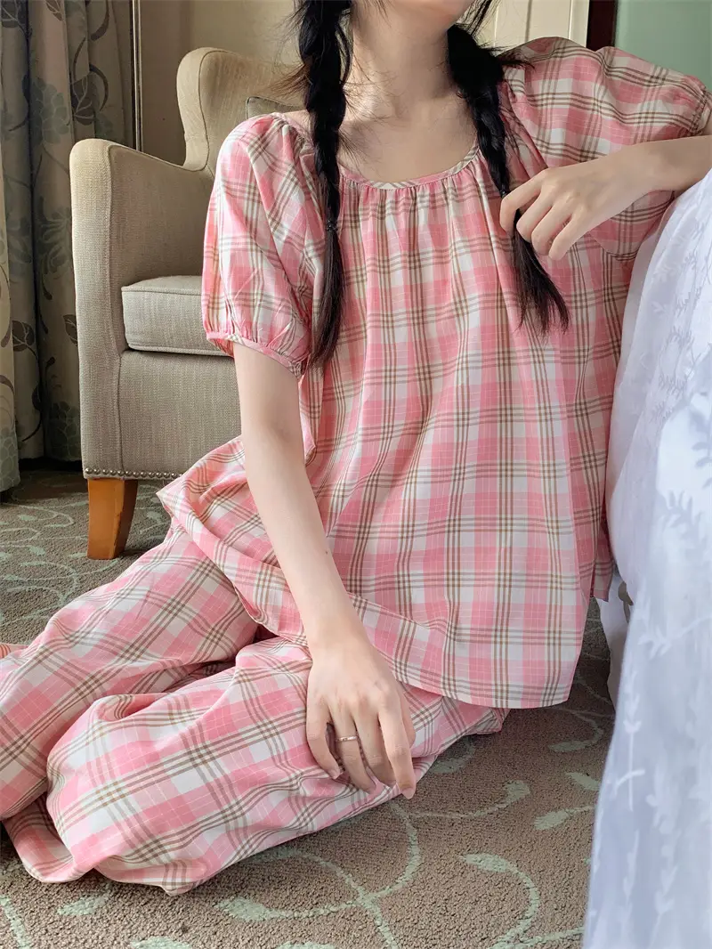 심플한 원형 목 라운드 네이비 홈웨어 상세 이미지 6