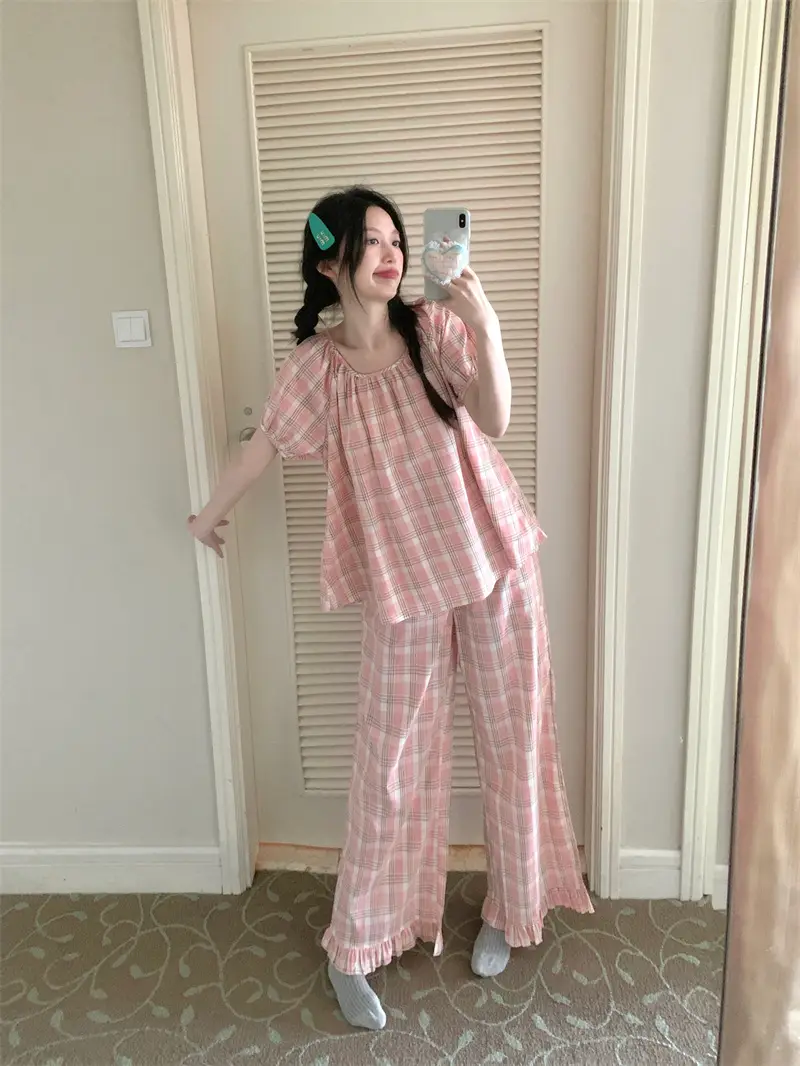 심플한 원형 목 라운드 네이비 홈웨어 상세 이미지 8