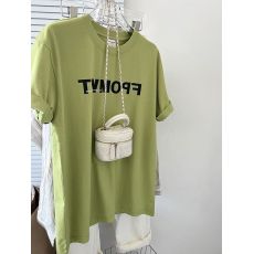 批发21支210g精梳纯棉夏芥末绿字母<b class='q'>短袖</b>T恤男女宽松显瘦<b class='q'>情侣</b><b class='q'>百搭</b>上衣