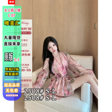 批发Hotdog热狗很辣【原创款 碎樱河畔 花仙子】抽绳连衣裙 送<b class='q'>打底裤</b>