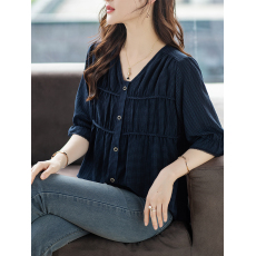 批发限价+12  女士短袖<b class='q'>T</b><b class='q'>恤</b><b class='q'>时尚</b>洋气2026年V领上衣夏季