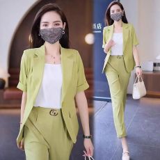 批发时尚气质西装套装女士2026<b class='q'>夏</b>装新款小个子职业短袖西服薄款两件套