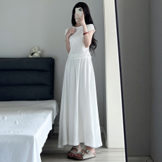 批发原版有内村韩系白色裙裤女夏天薄款<b class='q'>冰</b><b class='q'>丝</b>飘飘百褶a字半身裙高腰女
