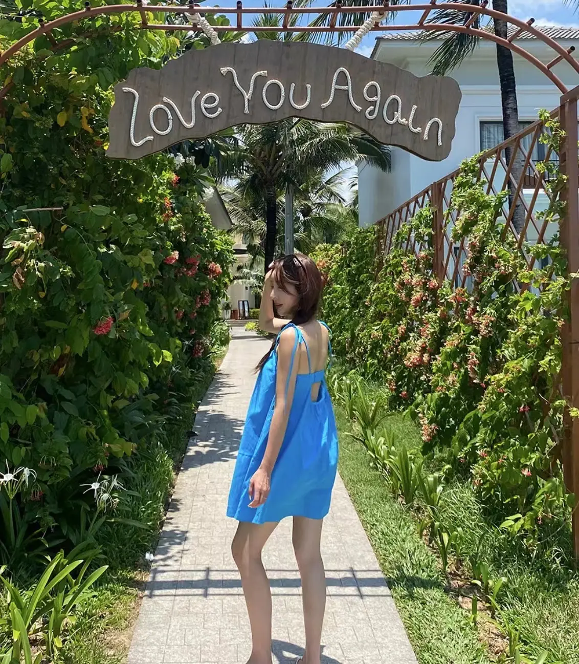 여성용 체크 무늬 블라우스 원피스 상세 이미지 4
