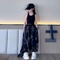 批发女童夏季裤子宽松<b class='q'>哈伦裤</b>薄款中大童印花裤子潮酷<b class='q'>儿童</b>夏装休闲裤女