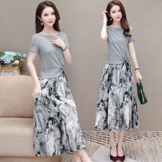 批发2025<b class='q'>夏</b>季时尚两件套女新款高级气质洋气减龄显瘦半身裙子套装