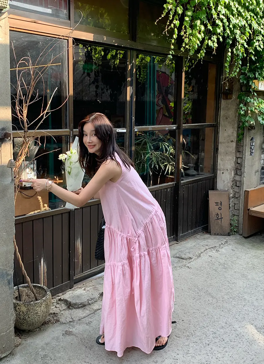 인스타 감성 여름 블라우스 원피스 상세 이미지 2