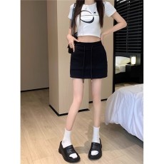 批发已出货 运动短裙女<b class='q'>大码</b>胖mm微胖梨形卫裙高腰包臀a字裙半身裙子