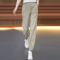 批发官图透气速干裤女2026夏季新款宽松束脚运动裤九分休闲裤冰丝裤子