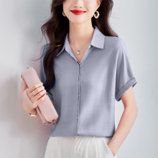 批发实拍2026新品简约棉麻设计感纯色多色宽松休闲简约显瘦上衣