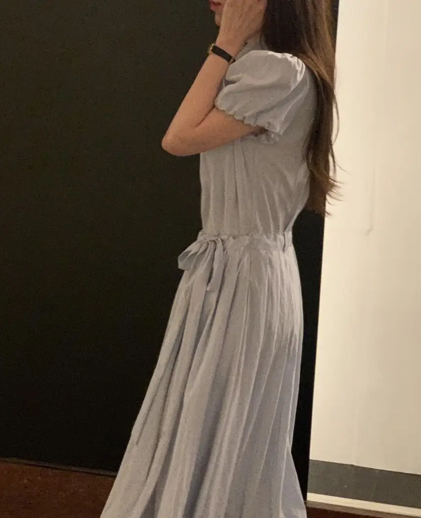 스커트형 셔츠 원피스 상세 이미지 17