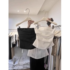 批发-夏装新款辣妹修身显瘦黑色打底上衣性感气质美式抹胸背心女