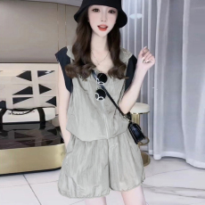 官图炸街休闲运动套装女夏2026新款时尚洋气减龄小香风短裤两件套