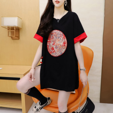 批发特价 实拍 200克纯棉 特大码300斤包领重工刺绣盘扣<b class='q'>中国风</b>短袖t恤