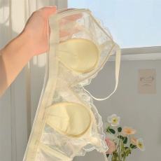 批发实拍少女风<b class='q'>文胸</b>夏季薄款内衣女蕾丝<b class='q'>日系</b>胸大显胸小性感法式透气