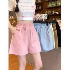 批发实拍 水洗全棉   工<b class='q'>装</b>短裤女夏季小个子<b class='q'>休闲裤</b>阔腿裤