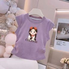 批发纯棉女童洋气背心2024新款儿童百搭洋气无袖上衣宝宝<b class='q'>夏</b>季时髦衣服