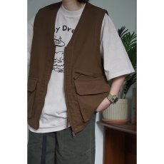 批发日系复古慵懒垂感工装马甲男宽松休闲男生无袖背心情侣同款外套