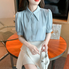 批发白色衬<b class='q'>衣</b>女短袖夏韩版职业装上衣商务工装学生工作服<b class='q'>寸</b><b class='q'>衫</b>正装衬<b class='q'>衫</b>