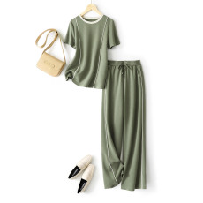 批发透气休闲运动<b class='q'>卫衣</b>套装女2026夏季新款修身短袖两件套