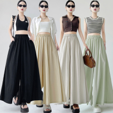 批发杏色山本裙裤女春夏2026新款显瘦a字半身裙休闲冰丝<b class='q'>九分</b>阔腿裤裙