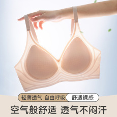 批发新款软支撑提拉内衣女小胸聚拢显大性感胸罩一片式无钢圈无痕文胸