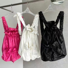 批发韩国新款尼龙抽绳双肩包背包大容量百搭男女学生便携户外帆布45