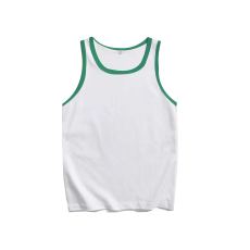 批发100%棉26支150g春<b class='q'>夏</b>新款插色空白光版背心女洋气纯棉无袖男童装潮