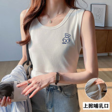 批发实拍 <b class='q'>哺乳</b><b class='q'>T</b>恤夏季产后辣妈无袖亲肤显瘦喂奶百搭<b class='q'>上衣</b>背心月子