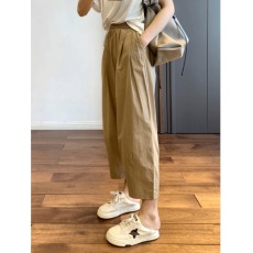 批发日系休闲裤女夏夏季直筒百搭宽松九分哈伦裤萝卜裤小个子<b class='q'>长裤</b>裤子