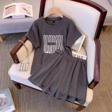 批发<b class='q'>大码</b>女<b class='q'>装</b>2025年夏季新款胖mm时尚宽松圆领上衣休闲短<b class='q'>裤</b>显瘦两件套